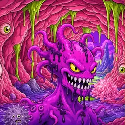 Oozlings #8882, Squid · Flesh Cave