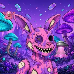 Oozlings #8887, Zombie Bunny · Fungus Forest