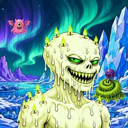Oozlings #8888, Mutated Candle Wax · Aurora Ice
