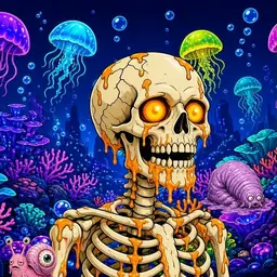 Oozlings #8889, Skull · Glow Reef