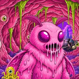 Oozlings #8893, Mutant Moth · Flesh Cave