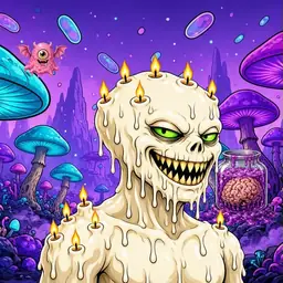 Oozlings #8895, Candle Wax · Fungus Forest