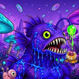 Oozlings #8902, Mutated Anglerfish · Fungus Forest