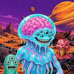 Oozlings #8906, Jellyfish Brain · Ship Junkyard