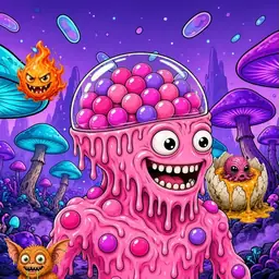 Oozlings #8907, Gumball Brain · Fungus Forest