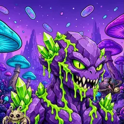 Oozlings #8912, Crystal Rock · Fungus Forest