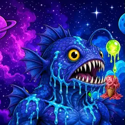Oozlings #8926, Anglerfish · Void Nebula