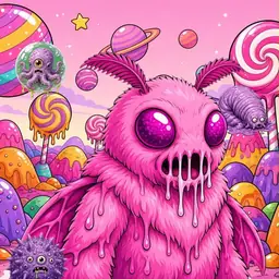 Oozlings #8929, Mutant Moth · Candy Planet