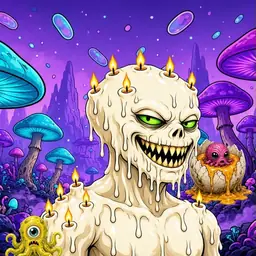 Oozlings #893, Candle Wax · Fungus Forest