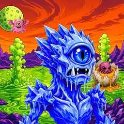 Oozlings #8932, Mutated Ice Cyclops · Acid Lake