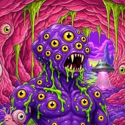 Oozlings #8951, Eyeball Cluster · Flesh Cave