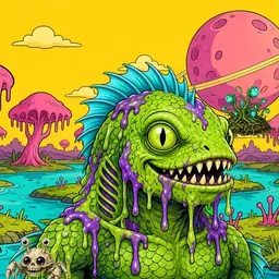 Oozlings #8952, Swamp Fish · Turquoise Swamp