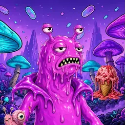 Oozlings #8957, Mutated Slug · Fungus Forest