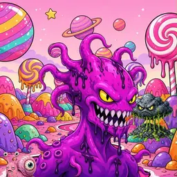 Oozlings #896, Squid · Candy Planet