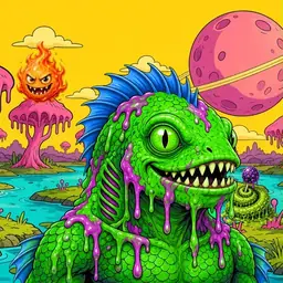 Oozlings #8960, Mutated Swamp Fish · Turquoise Swamp