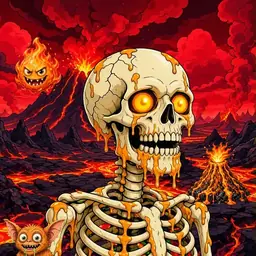 Oozlings #8963, Skull · Lava Fields