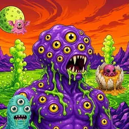 Oozlings #8965, Eyeball Cluster · Acid Lake