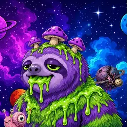 Oozlings #8967, Slime Sloth · Void Nebula