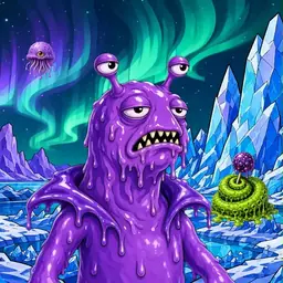Oozlings #8969, Slug · Aurora Ice