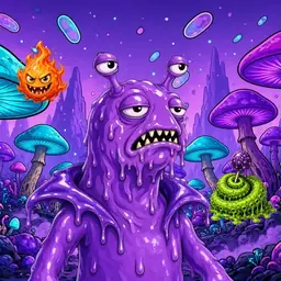 Oozlings #8970, Slug · Fungus Forest