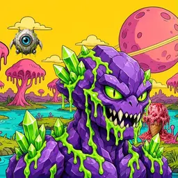 Oozlings #8971, Crystal Rock · Turquoise Swamp