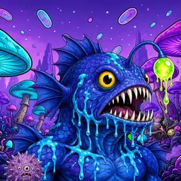 Oozlings #8974, Anglerfish · Fungus Forest