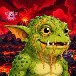 Oozlings #8978, Toad Goblin · Lava Fields