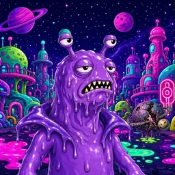 Oozlings #8980, Slug · Neon City