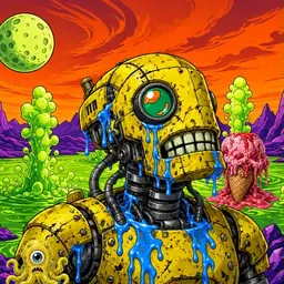 Oozlings #8983, Mutated Rusty Robot · Acid Lake