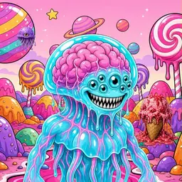 Oozlings #9, Jellyfish Brain · Candy Planet