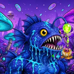Oozlings #9006, Anglerfish · Fungus Forest