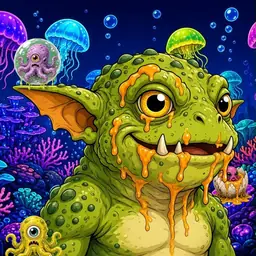 Oozlings #9015, Toad Goblin · Glow Reef