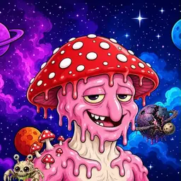 Oozlings #9022, Mushroom Head · Void Nebula