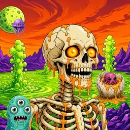 Oozlings #9024, Skull · Acid Lake