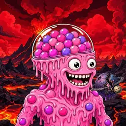 Oozlings #903, Gumball Brain · Lava Fields