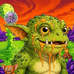 Oozlings #9039, Toad Goblin · Acid Lake