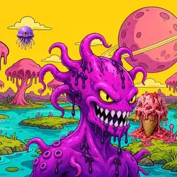 Oozlings #9046, Squid · Turquoise Swamp