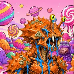 Oozlings #905, Mutated Crab · Candy Planet