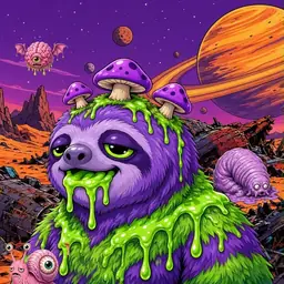 Oozlings #9053, Slime Sloth · Ship Junkyard