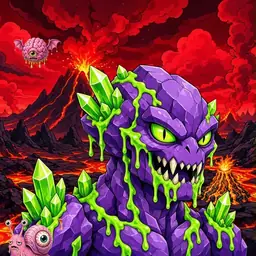 Oozlings #9054, Crystal Rock · Lava Fields