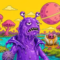 Oozlings #9056, Slug · Turquoise Swamp