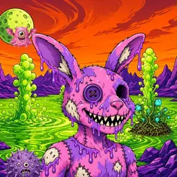 Oozlings #9062, Zombie Bunny · Acid Lake