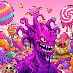 Oozlings #9064, Squid · Candy Planet