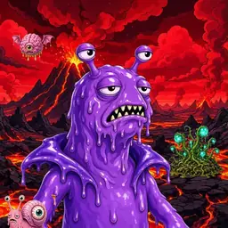 Oozlings #9065, Slug · Lava Fields