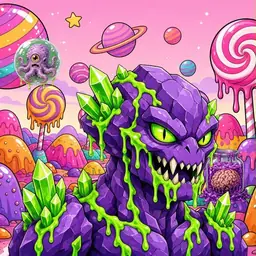 Oozlings #908, Crystal Rock · Candy Planet