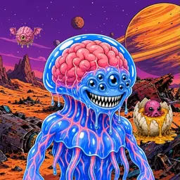 Oozlings #9081, Mutated Jellyfish Brain · Ship Junkyard