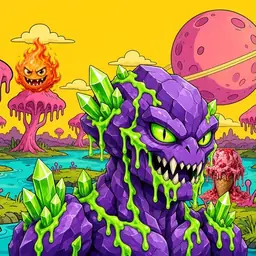 Oozlings #9089, Crystal Rock · Turquoise Swamp