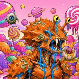 Oozlings #9094, Mutated Crab · Candy Planet