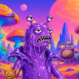 Oozlings #9096, Slug · Mushroom Desert
