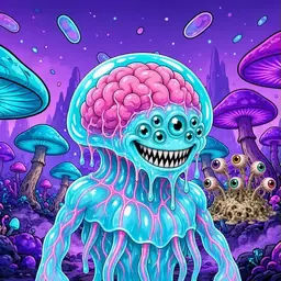 Oozlings #9102, Jellyfish Brain · Fungus Forest